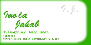 imola jakab business card